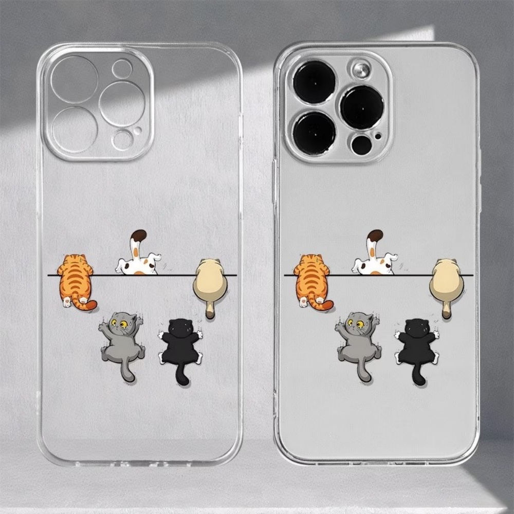 Mini Pc Case - Five Cute Cat Pattern Phone Case