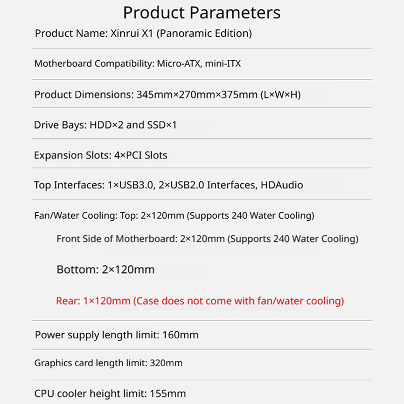 G-PARTNERS Xinrui X1 MATX Mini - огляд і ціна Atx Case